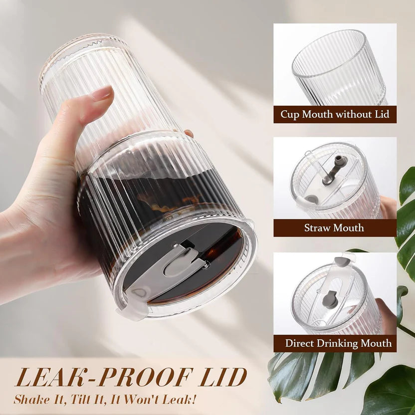 20oz Thick Glass Coffee Tumbler